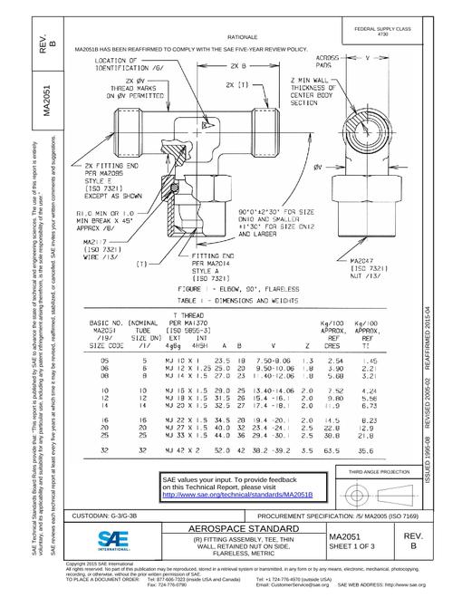 SAE MA2051B