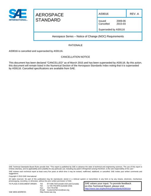 SAE AS9016A