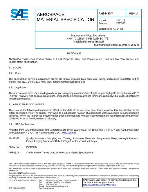 SAE AMS4485A