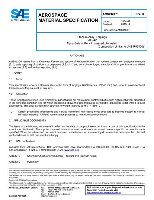 SAE AMS4920G