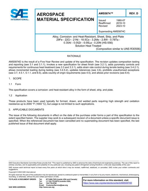 SAE AMS5874D